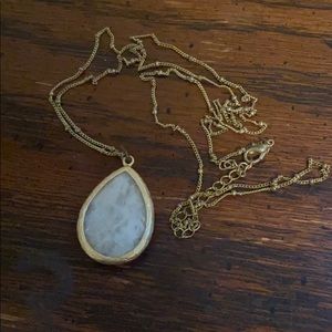 Brass and Stone Necklace